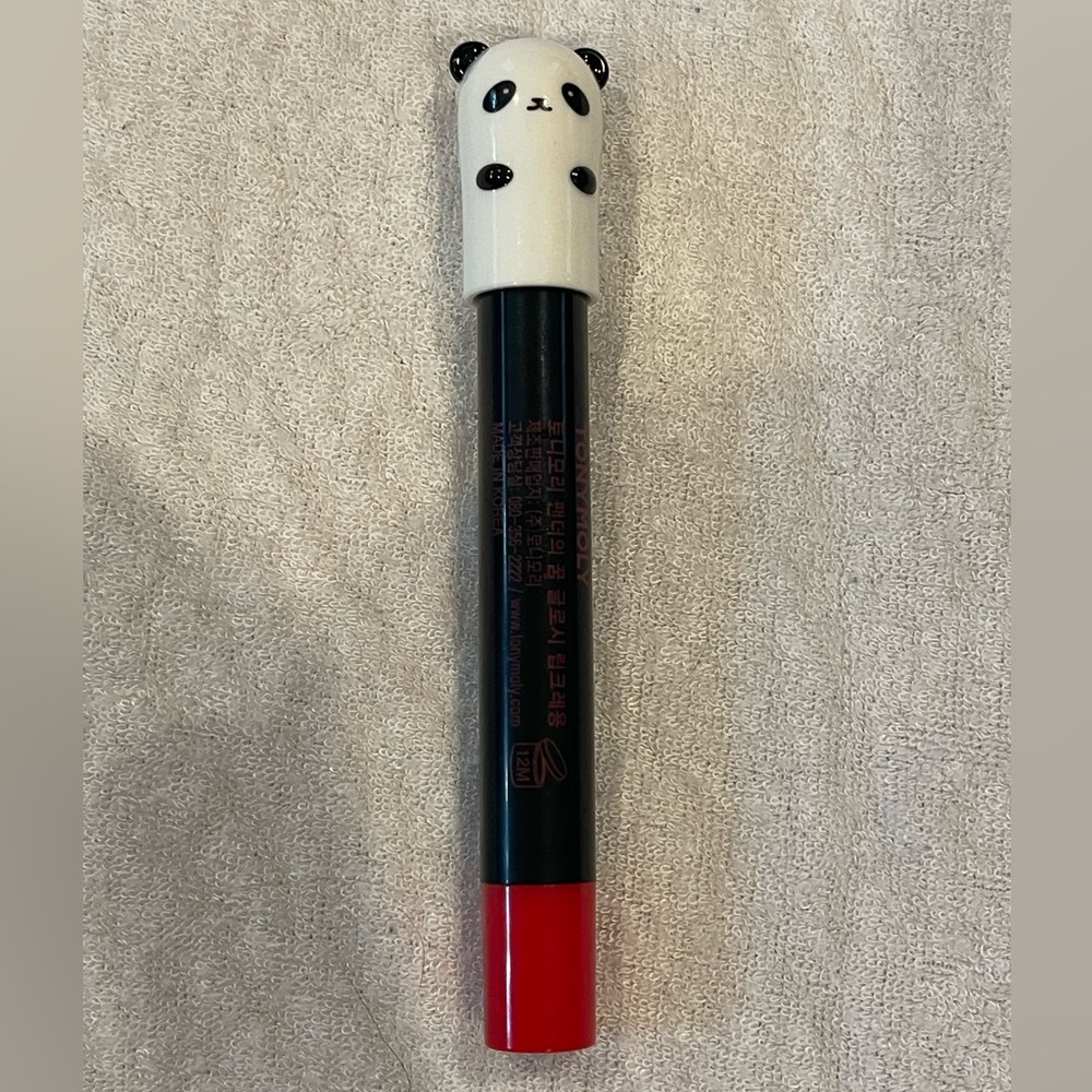 TONYMOLY PANDA DREAM glossy lip crayon 0.05 oz.Color #4 Red Berry NEW